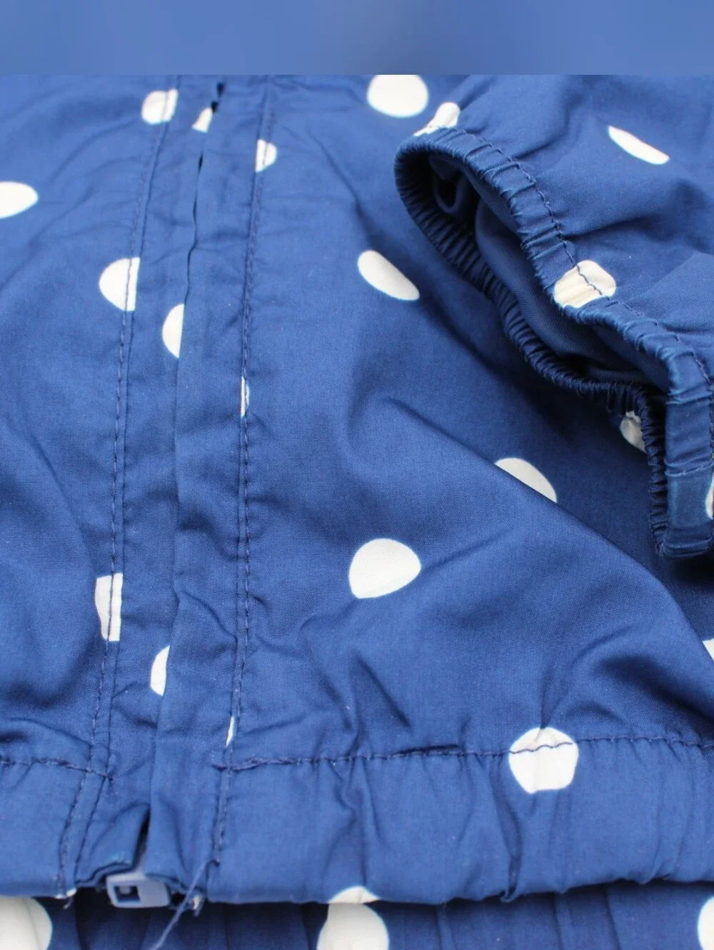 The Children's Place Girls Polka Dot Windbreaker Navy White 4T